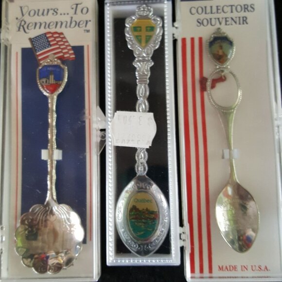 Collectable Spoons Souvenir Italia White Star Venetian LA Quebec Cape Cod Lot 6 - Picture 2 of 10